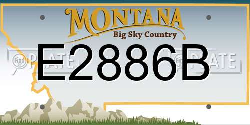 E2886B Montana License Plate