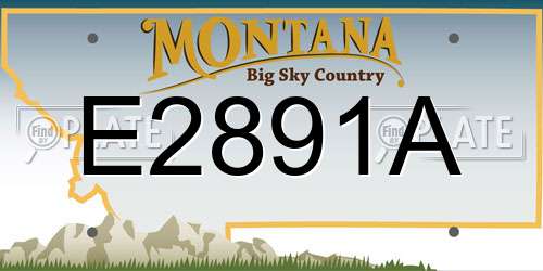 E2891A Montana License Plate