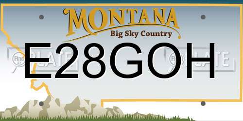 E28GOH Montana License Plate