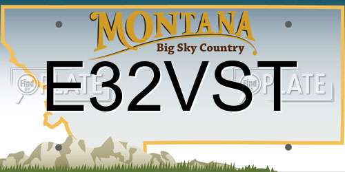 E32VST Montana License Plate