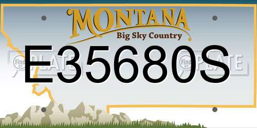 E35680S Montana License Plate