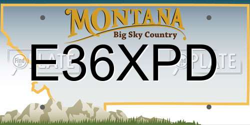 E36XPD Montana License Plate