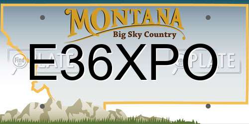E36XPO Montana License Plate