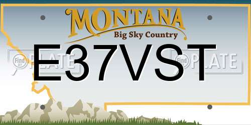 E37VST Montana License Plate