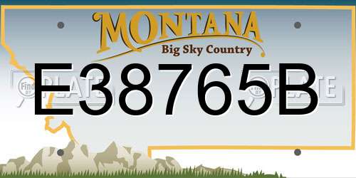 E38765B Montana License Plate