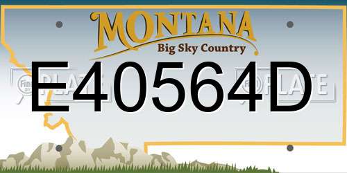 E40564D Montana License Plate