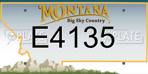 E4135 Montana License Plate
