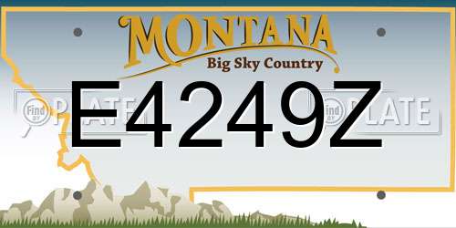 E4249Z Montana License Plate