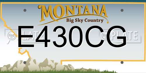 E430CG Montana License Plate