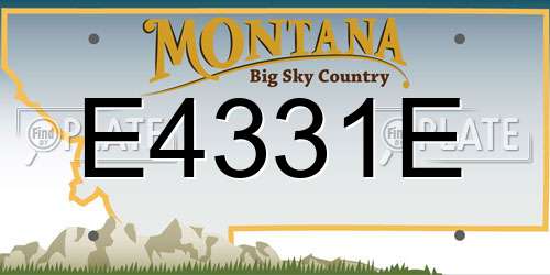 E4331E Montana License Plate