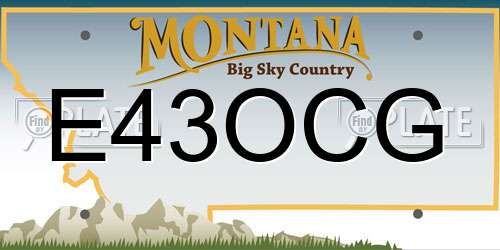 E43OCG Montana License Plate