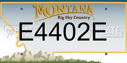 E4402E Montana License Plate