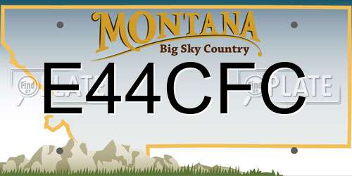 E44CFC Montana License Plate