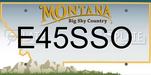E45SSO Montana License Plate