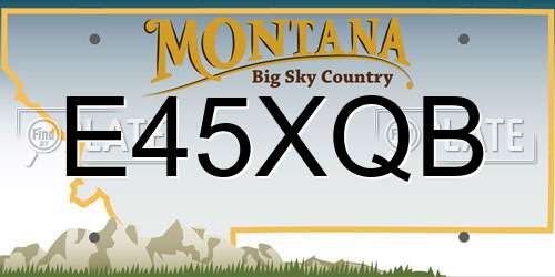 E45XQB Montana License Plate