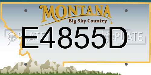 E4855D Montana License Plate