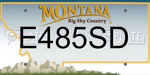 E485SD Montana License Plate