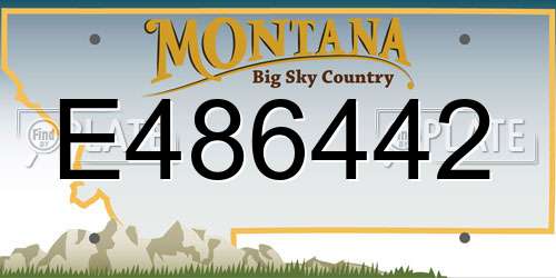 E486442 Montana License Plate