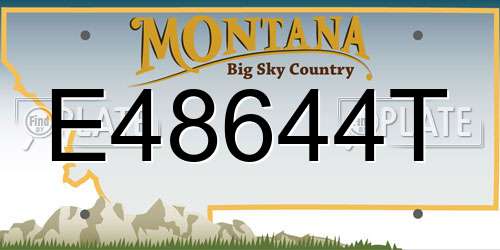 E48644T Montana License Plate