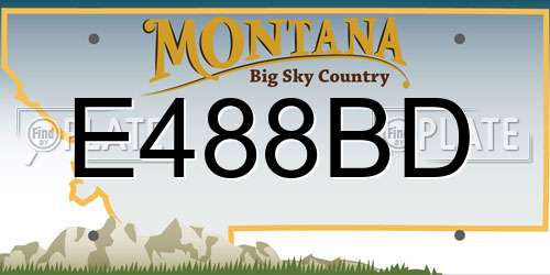 E488BD Montana License Plate