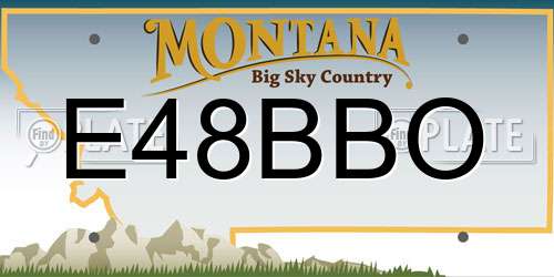 E48BBO Montana License Plate