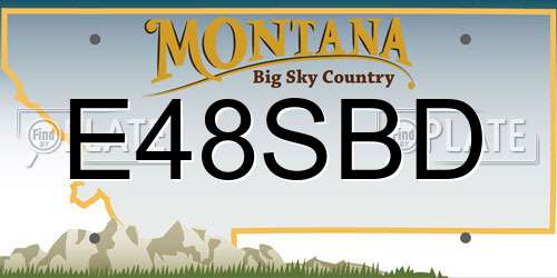 E48SBD Montana License Plate