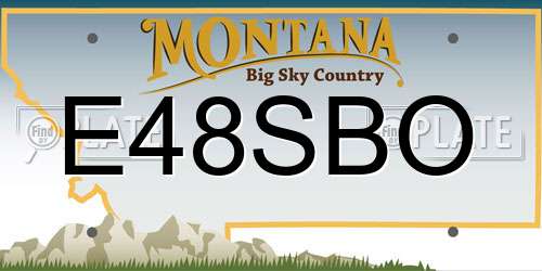 E48SBO Montana License Plate