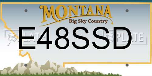 E48SSD Montana License Plate