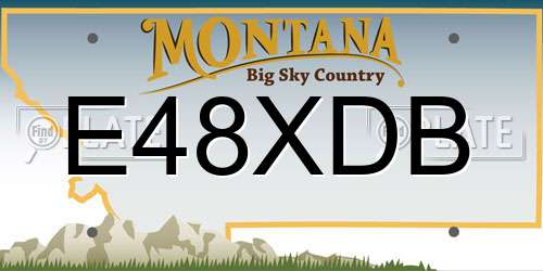 E48XDB Montana License Plate