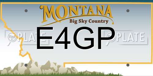 E4GP Montana License Plate