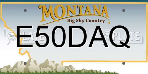 E50DAQ Montana License Plate
