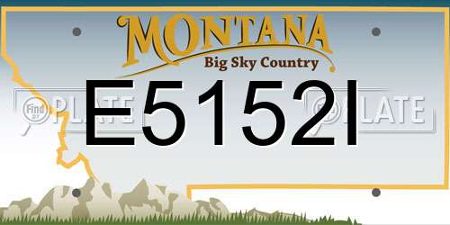 E5152I Montana License Plate