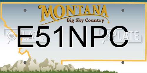 E51NPC Montana License Plate