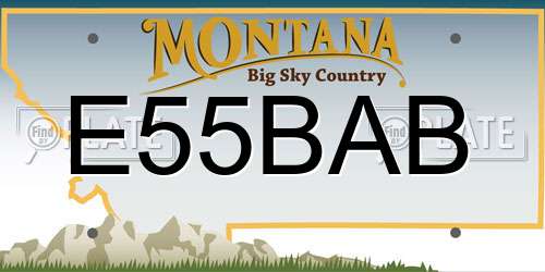 E55BAB Montana License Plate