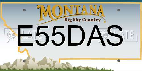 E55DAS Montana License Plate