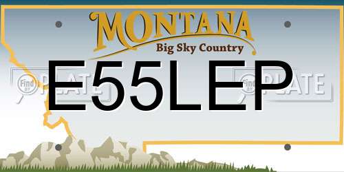 E55LEP Montana License Plate