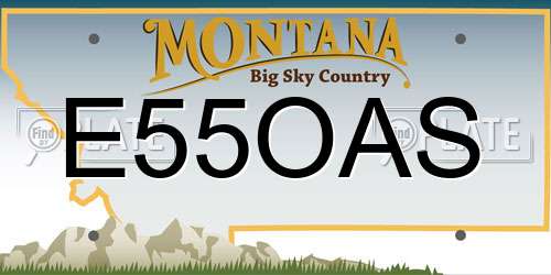 E55OAS Montana License Plate