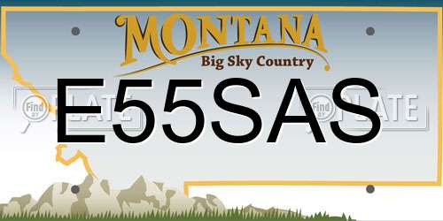 E55SAS Montana License Plate