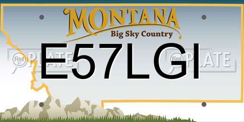 E57LGI Montana License Plate