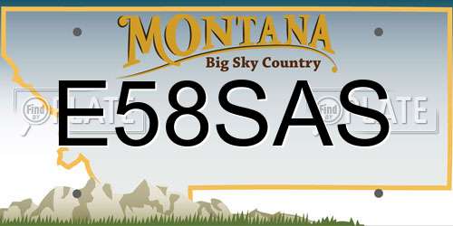 E58SAS Montana License Plate