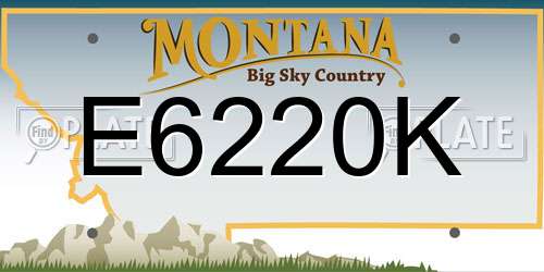 E6220K Montana License Plate
