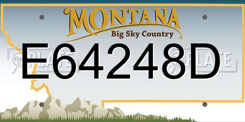E64248D Montana License Plate