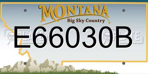 E66030B Montana License Plate