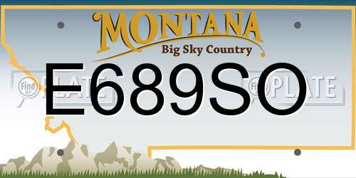 E689SO Montana License Plate