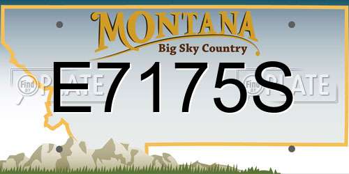 E7175S Montana License Plate