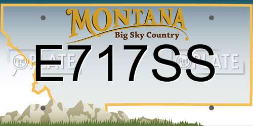 E717SS Montana License Plate