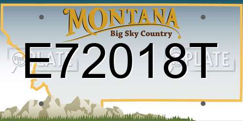 E72018T Montana License Plate