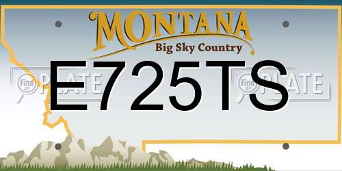 E725TS Montana License Plate