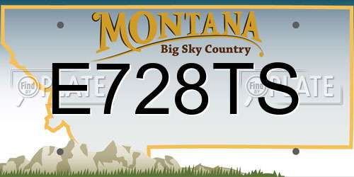 E728TS Montana License Plate