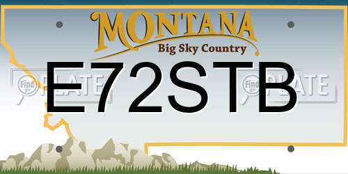 E72STB Montana License Plate
